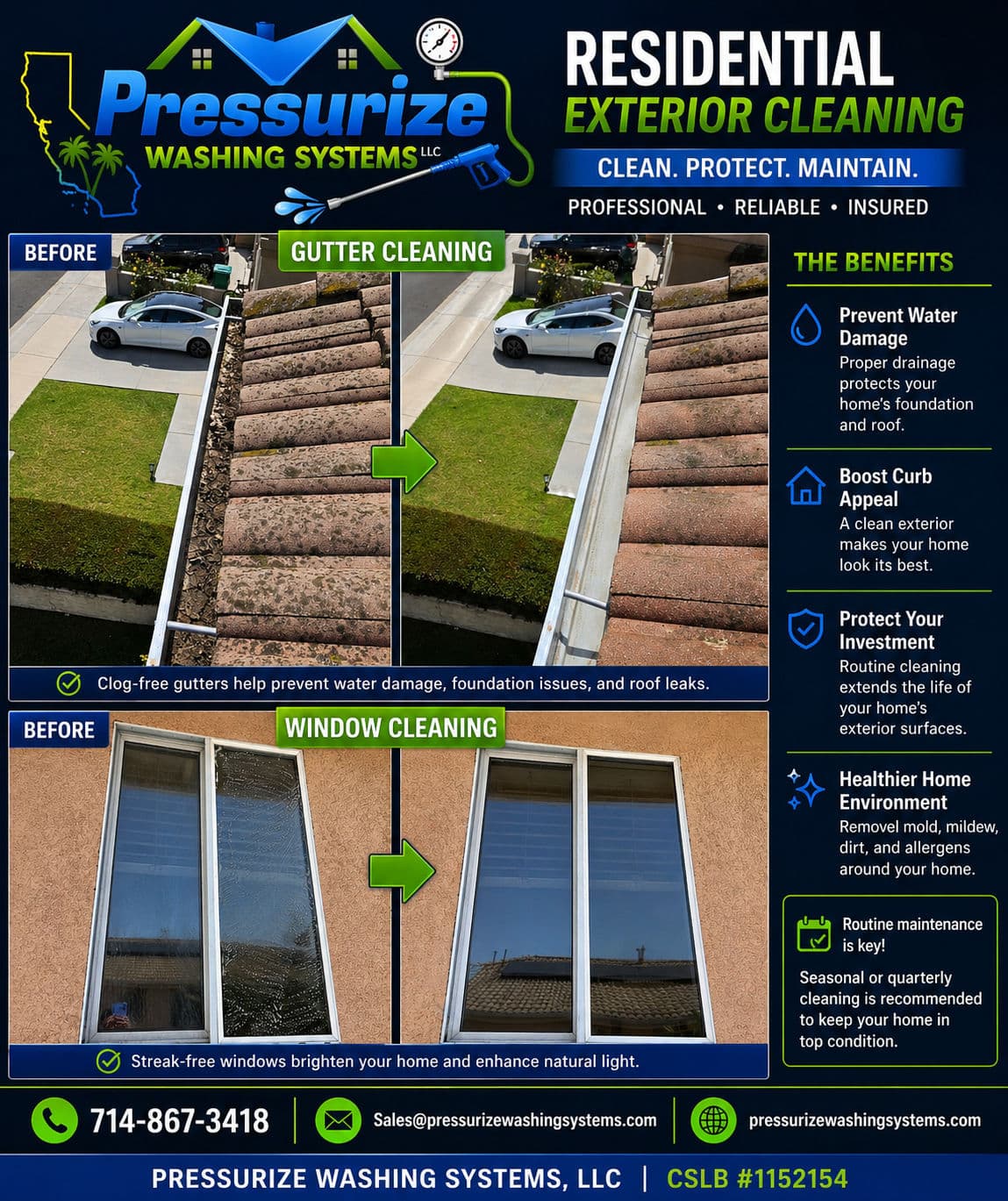 Gutter Cleaning and Window Cleaning in Irvine CA image