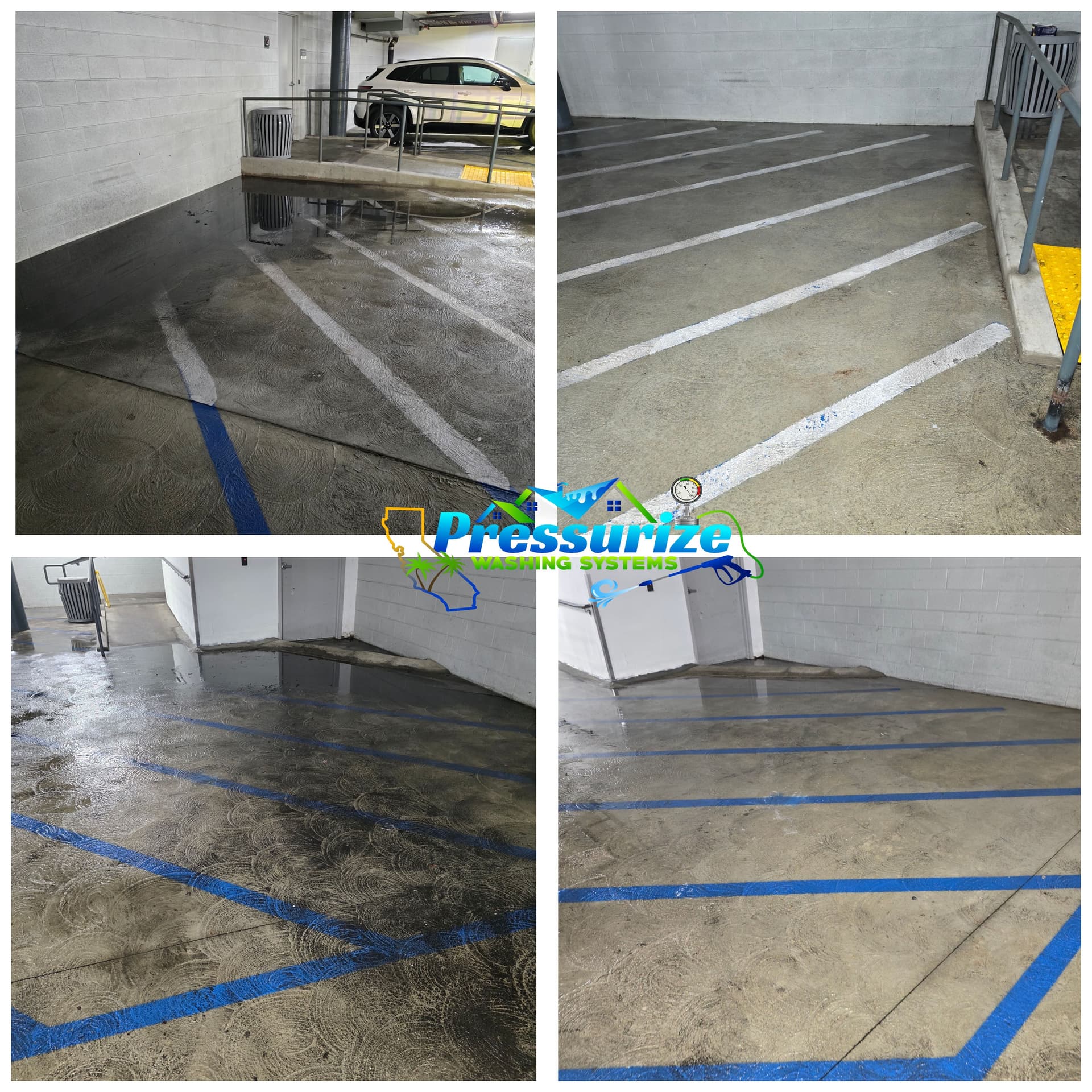 260,800 Sq Ft Parking Lot Wash in Santa Ana Done Right image