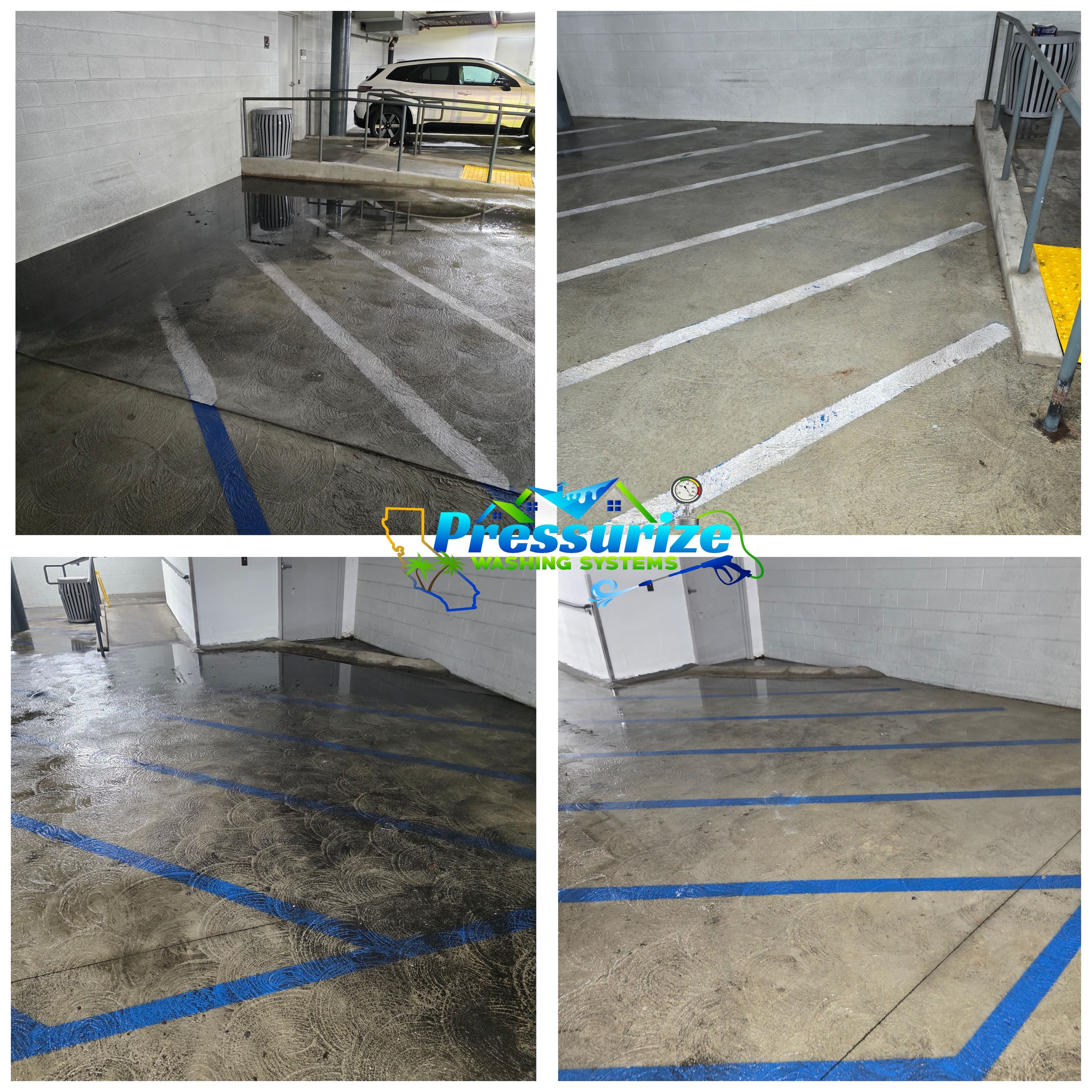 Project 260,800 Sq Ft Parking Lot Wash in Santa Ana Done Right image