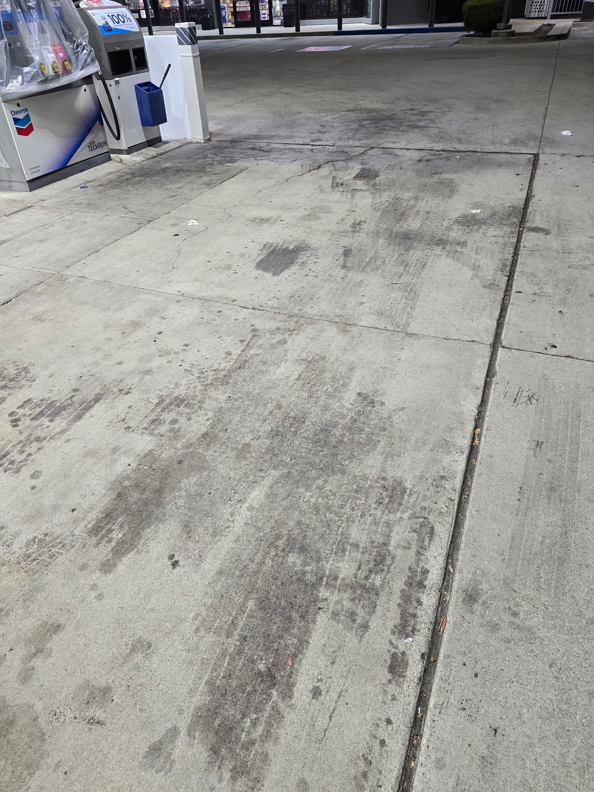 Gallery photos for Gas Station Concrete Deep Clean with Pressure Washing and Sandblasting: Image #2
