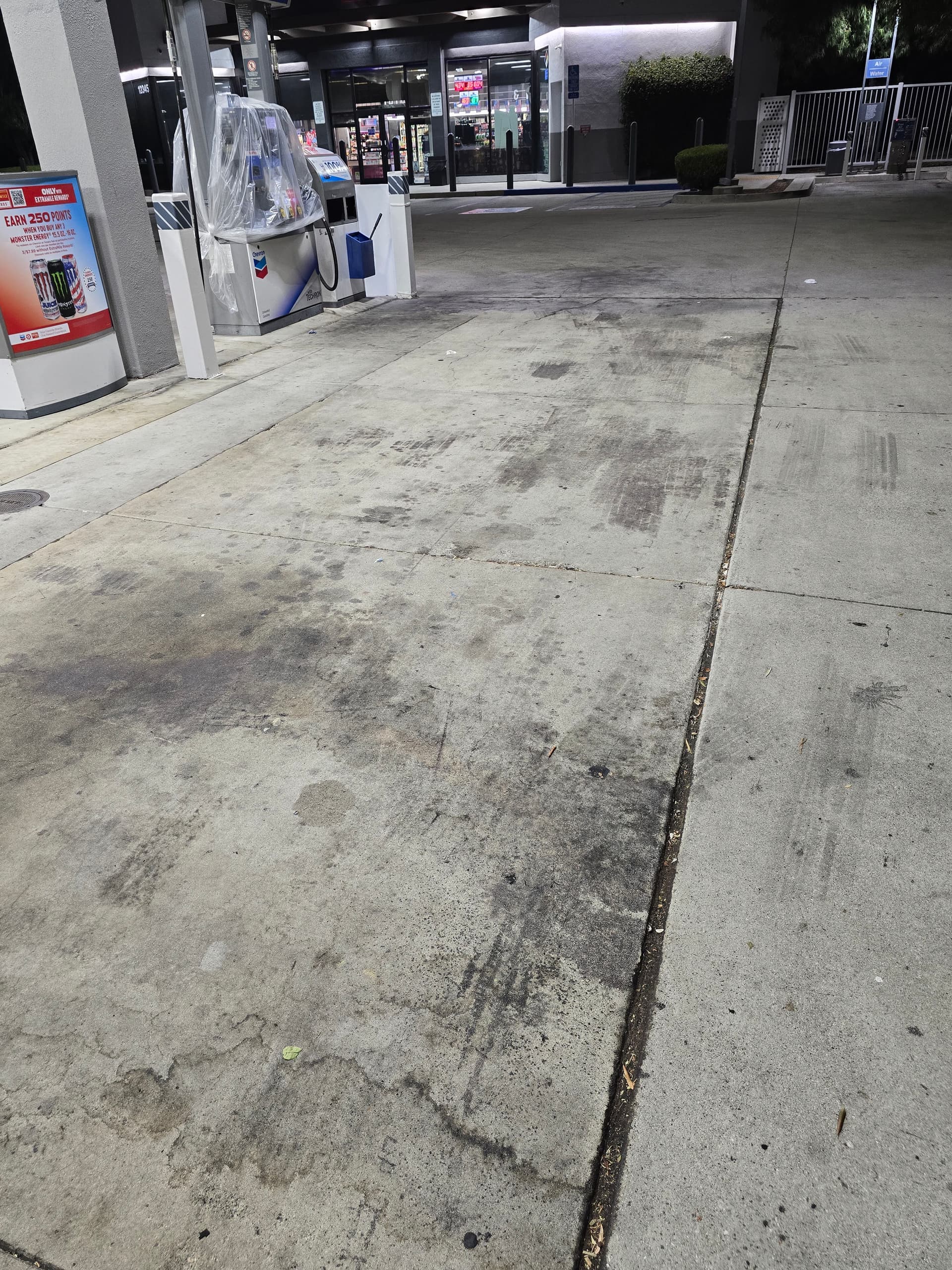Gallery photos for Gas Station Concrete Deep Clean with Pressure Washing and Sandblasting: Image #1