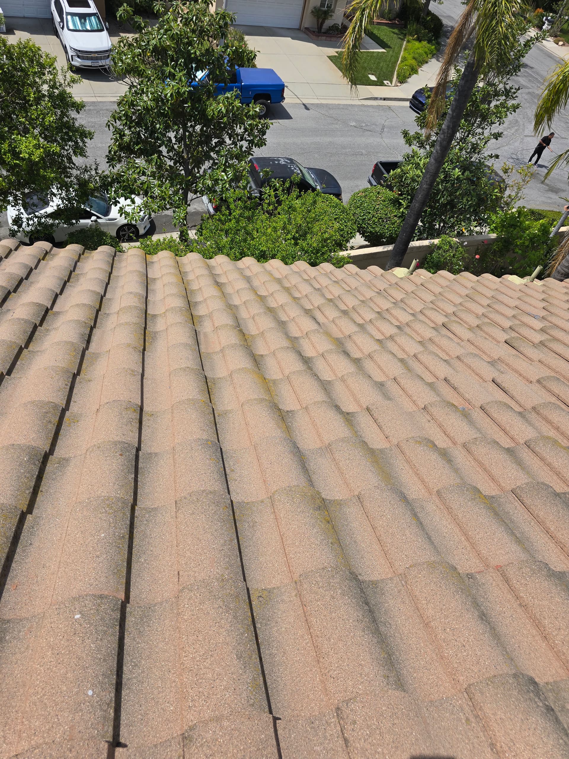 Gallery photos for Roof Tile Cleaning in Corona California - Before and After: Image #2