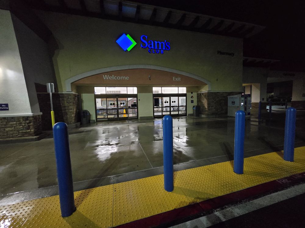 sams club power washed entrance